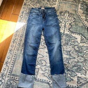 Mother Jeans, full length, cuffed